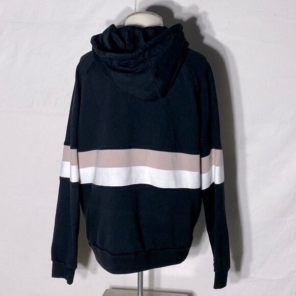 5/$25 Marc New York Performance Black Pink White Stripe 1/4 Zip Hoodie M - Picture 4 of 14